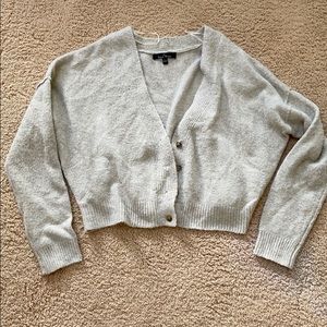 Cream Cropped Cardigan